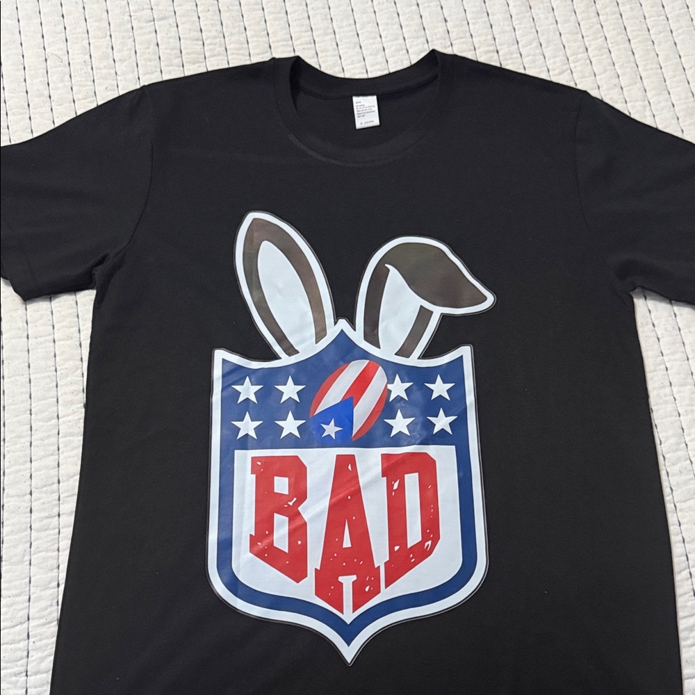 Black Graphic T-Shirt with Bold Design